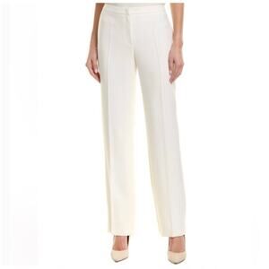 Escada Women’s NWT Sz 8 Off White Tova Pants Straight Leg Trousers Lined